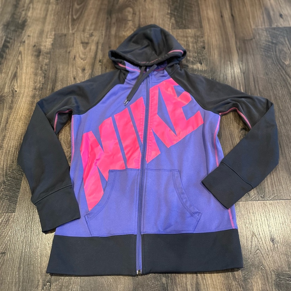 GUC Nike Women's Therma-Fit Full Zip Hoodie Purple, Gray & Pink, Size: Medium M